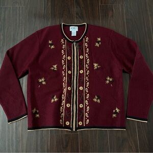 Vintage Wool Embroidered Cardigan